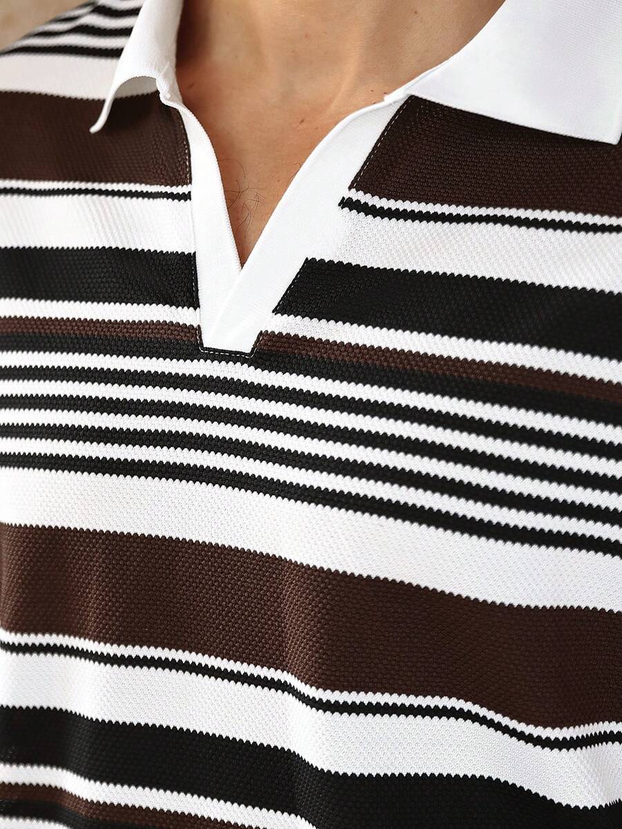 Mens Polo Shirt Contrast Binding Knit Short Sleeve – Valron