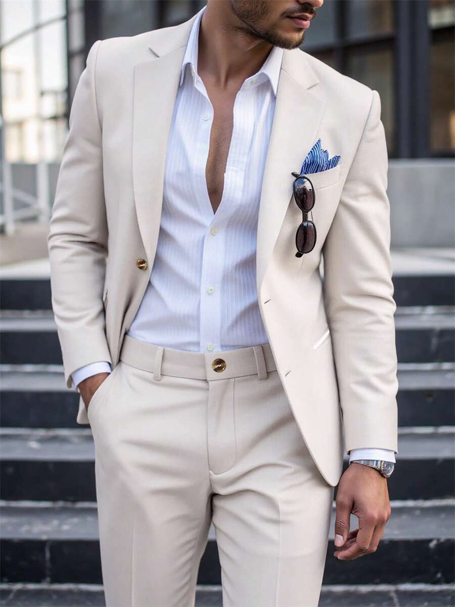 Men's Suit Blazer and Pants Set Slim Business Formal – Garvon