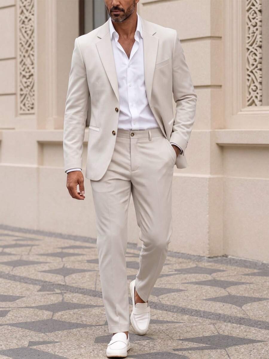 Men's Suit Blazer and Pants Set Slim Business Formal – Garvon