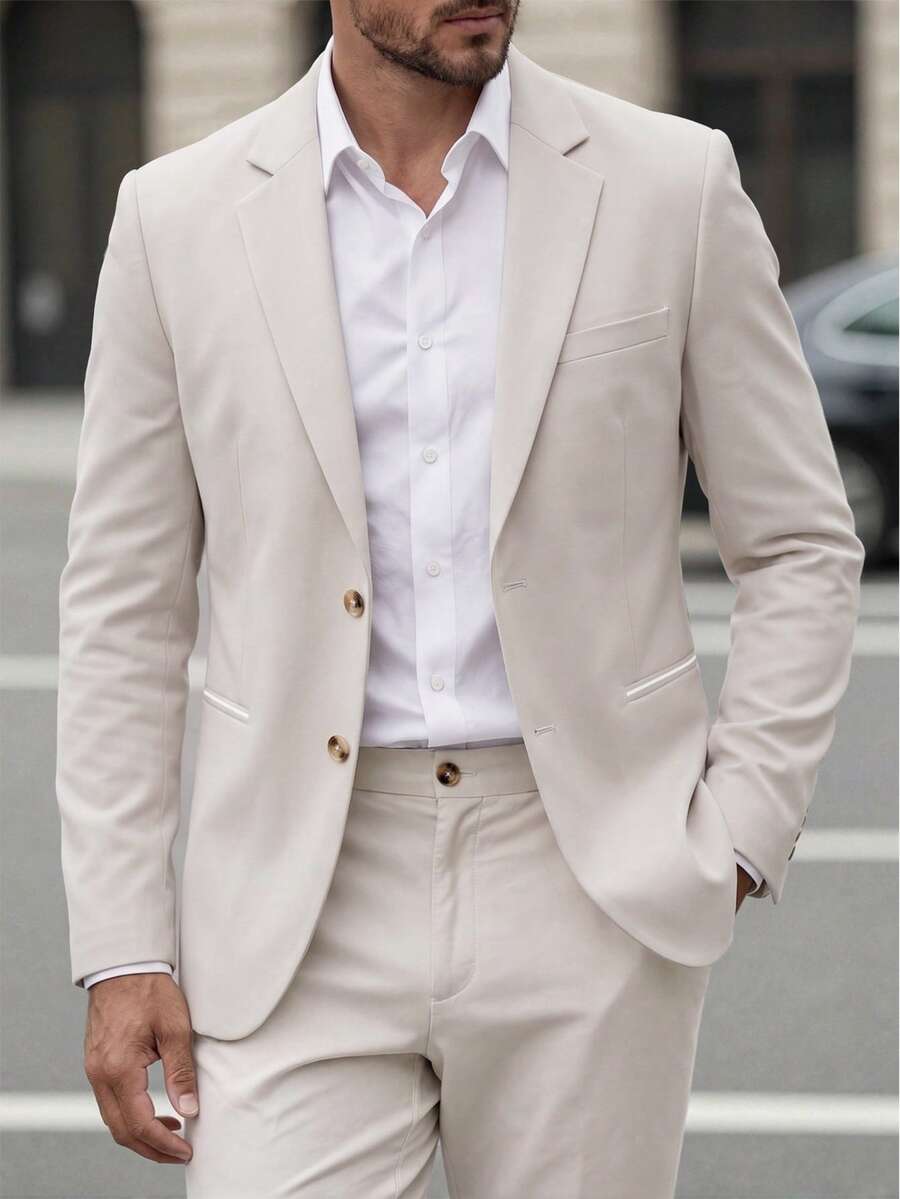 Men's Suit Blazer and Pants Set Slim Business Formal – Garvon