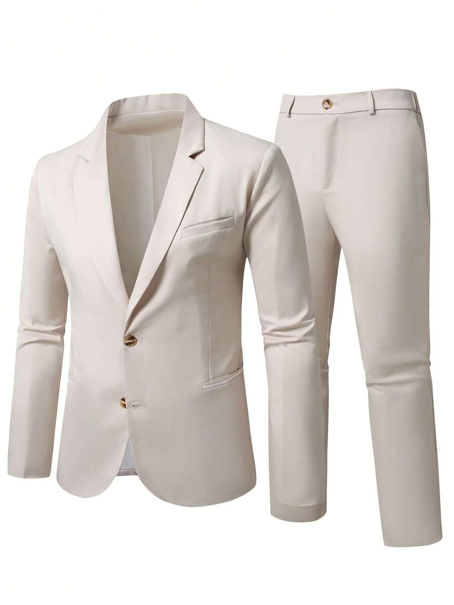 Men's Suit Blazer and Pants Set Slim Business Formal – Garvon