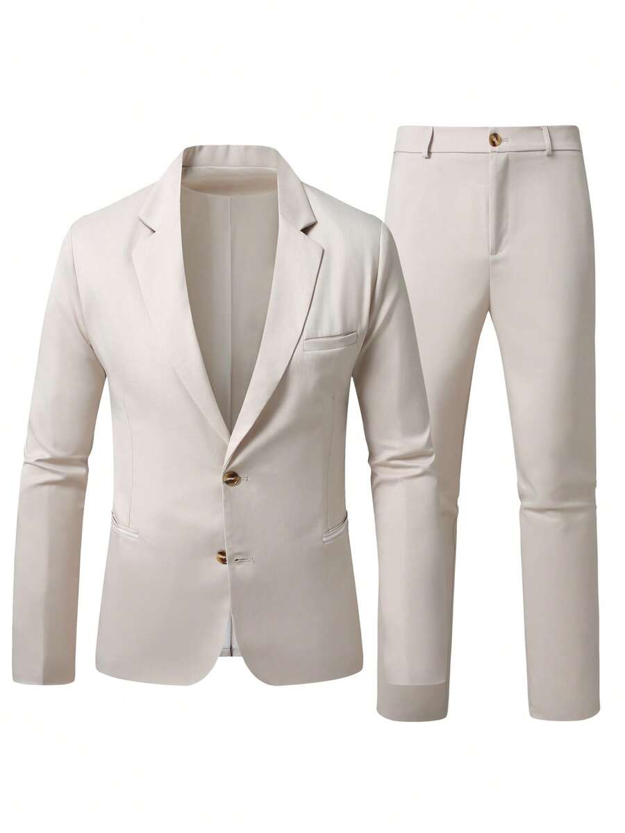 Men's Suit Blazer and Pants Set Slim Business Formal – Garvon