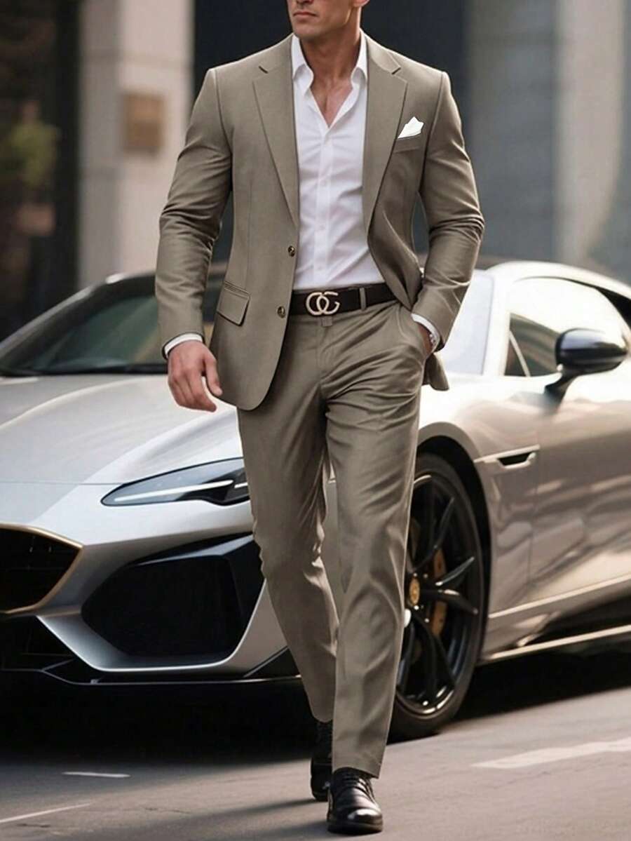 Men's Suit Blazer and Pants Set Slim Business Formal – Garvon