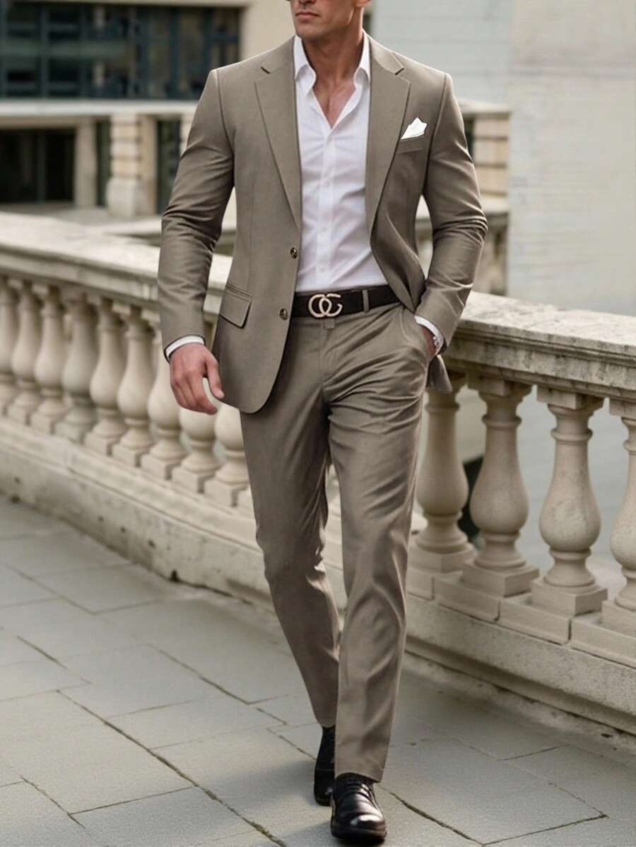 Men's Suit Blazer and Pants Set Slim Business Formal – Garvon