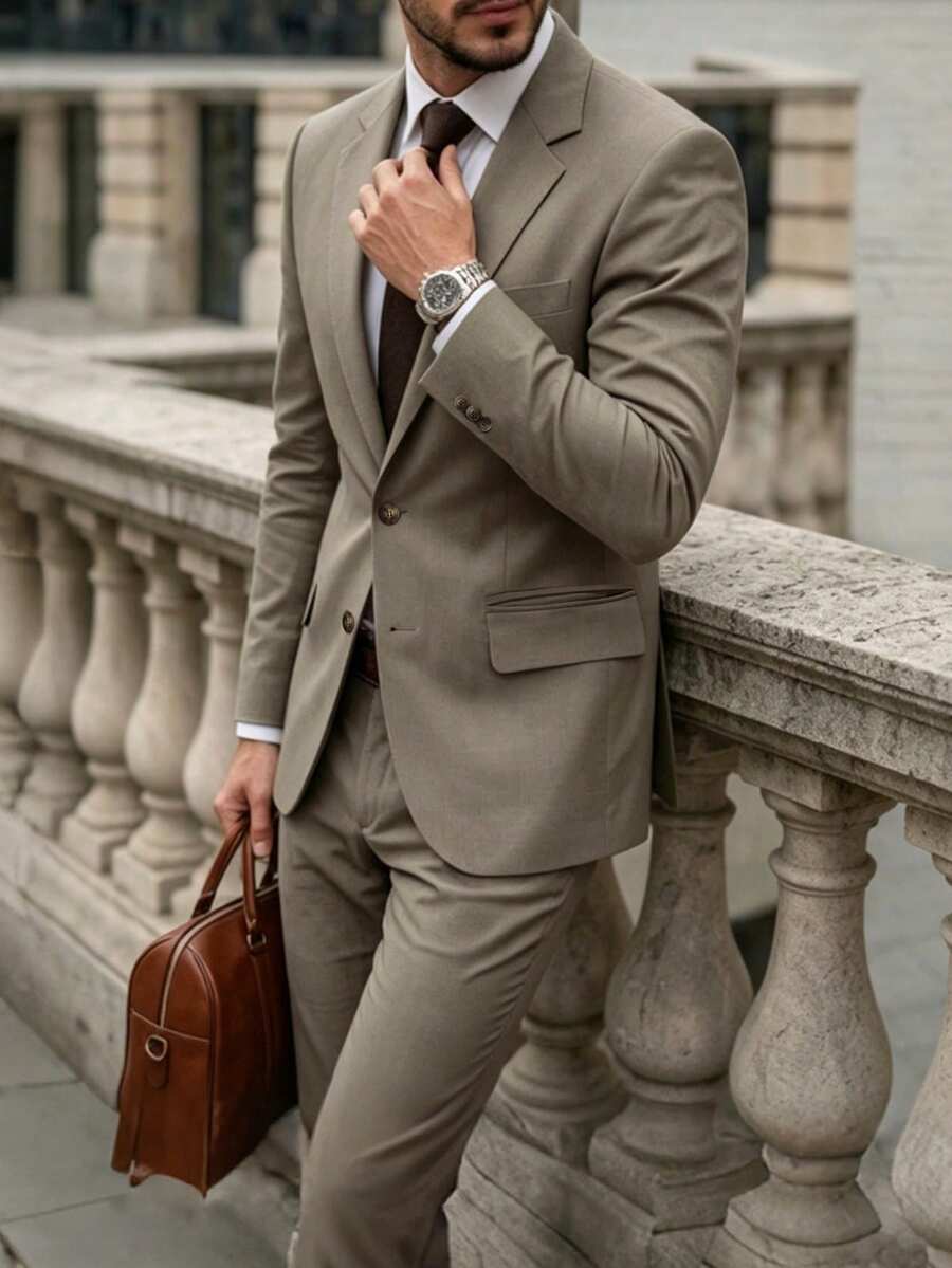 Men's Suit Blazer and Pants Set Slim Business Formal – Garvon