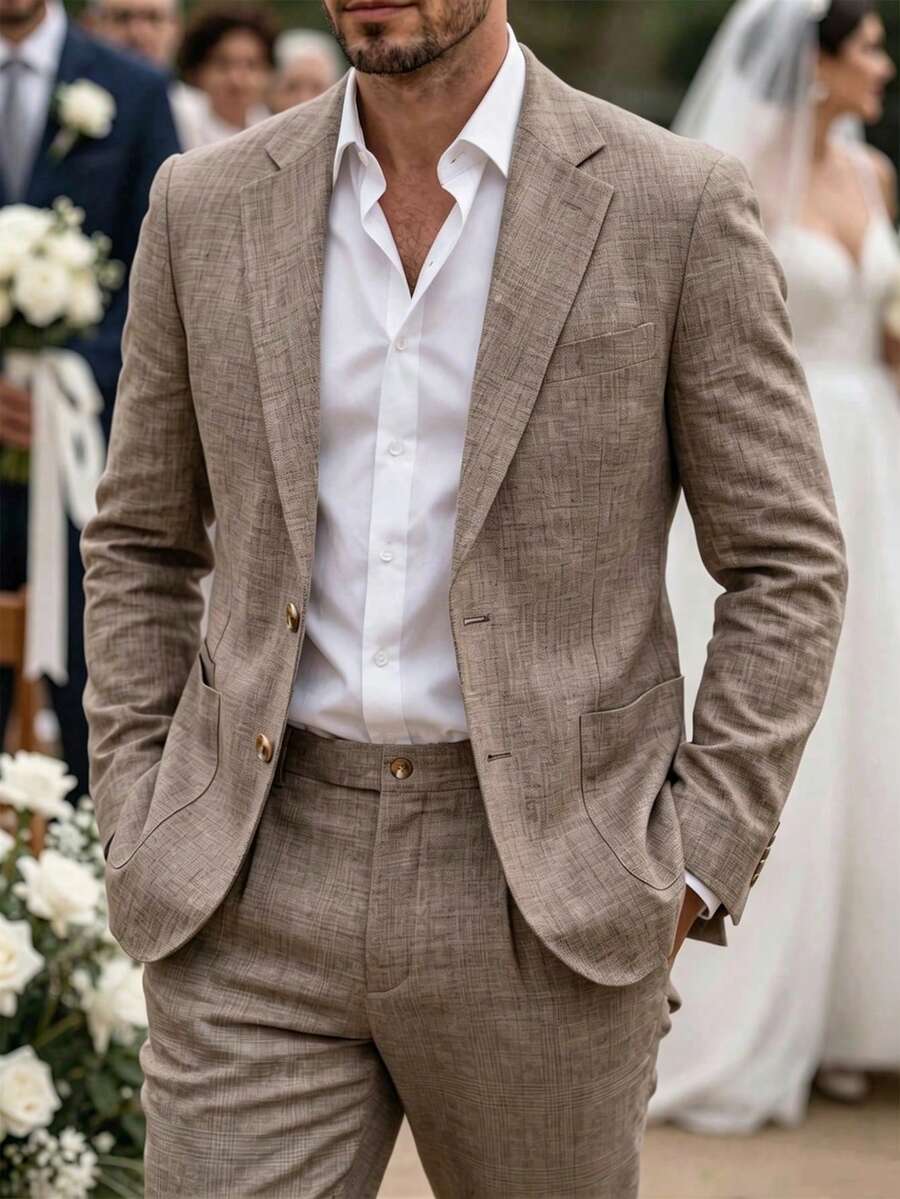 Men's Suit Blazer and Pants Set Slim Business Formal – Garvon