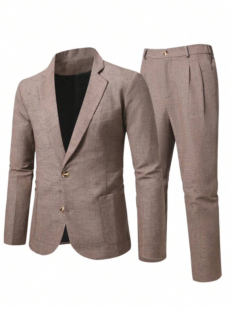 Men's Suit Blazer and Pants Set Slim Business Formal – Garvon