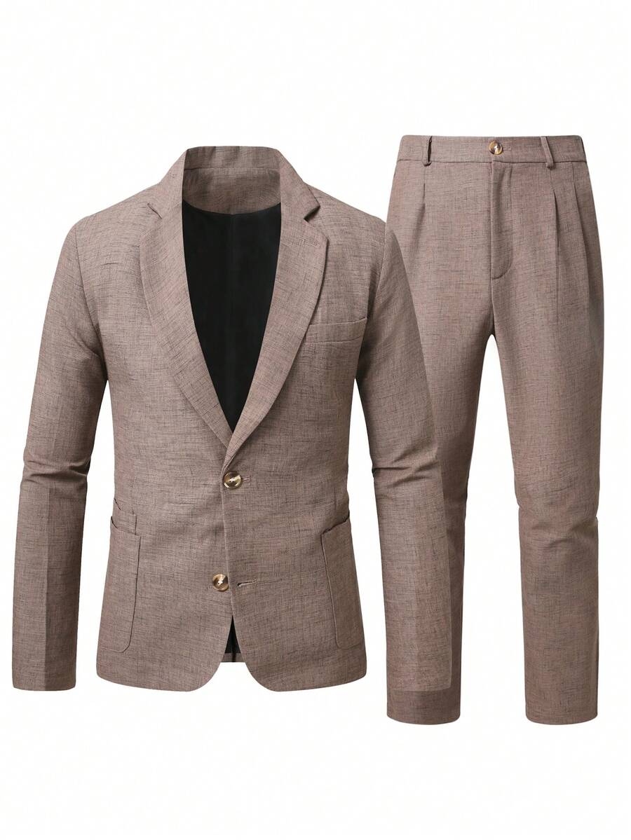 Men's Suit Blazer and Pants Set Slim Business Formal – Garvon