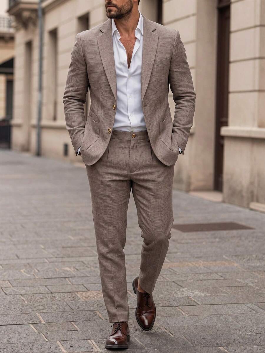 Men's Suit Blazer and Pants Set Slim Business Formal – Garvon