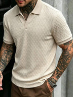 Mens Polo Shirt Contrast Binding Knit Short Sleeve – Valron