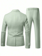 Mens Trouser Suit Shawl Collar Blazer Two-Piece Set – Vandro