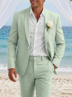 Mens Trouser Suit Shawl Collar Blazer Two-Piece Set – Vandro