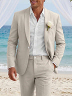 Mens Trouser Suit Shawl Collar Blazer Two-Piece Set – Vandro