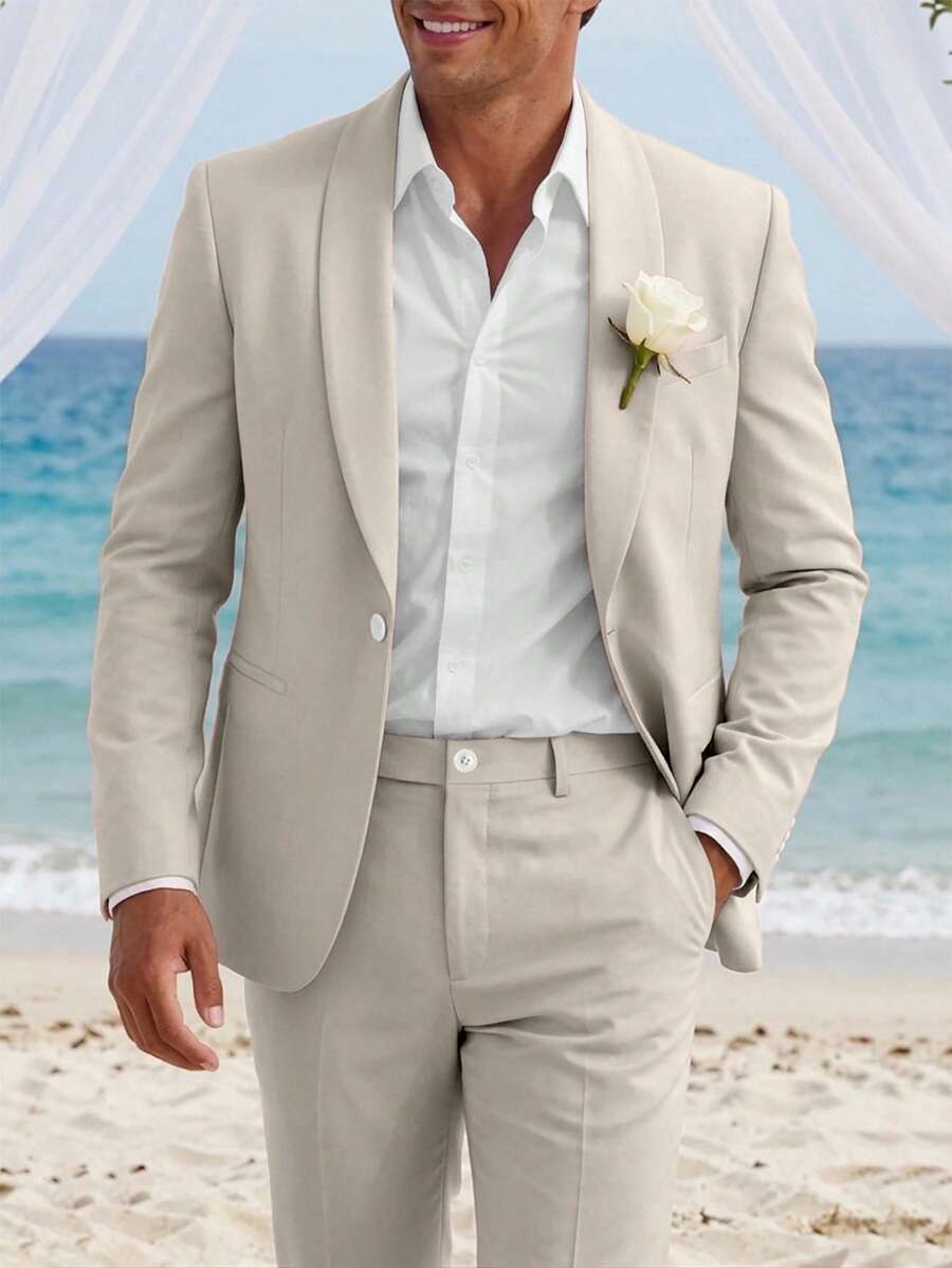 Mens Trouser Suit Shawl Collar Blazer Two-Piece Set – Vandro