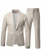 Mens Trouser Suit Shawl Collar Blazer Two-Piece Set – Vandro