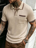 Mens Polo Shirt Contrast Binding Knit Short Sleeve – Valron