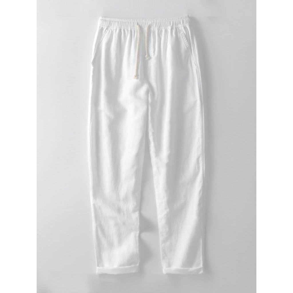 Linen Pants Men Utility Shirt Set 2-Piece Smart Casual – Raxo