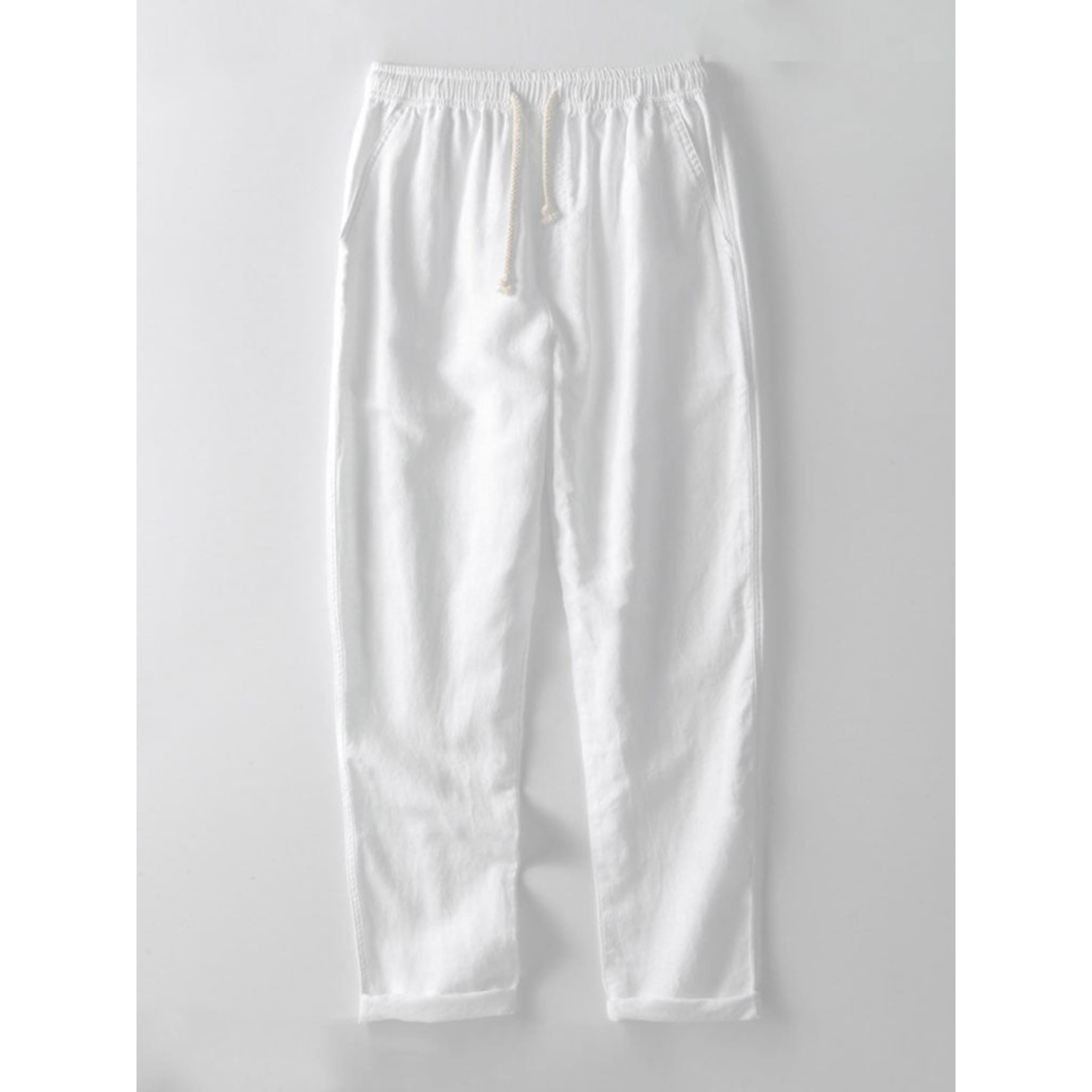 Linen Pants Men Utility Shirt Set 2-Piece Smart Casual – Raxo