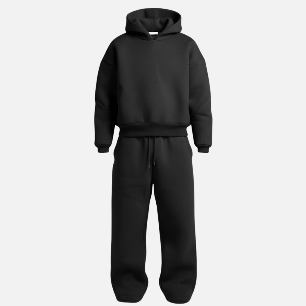 Oversized Hoodie Tracksuit Set Cotton-Blend Fleece Streetwear – Garven