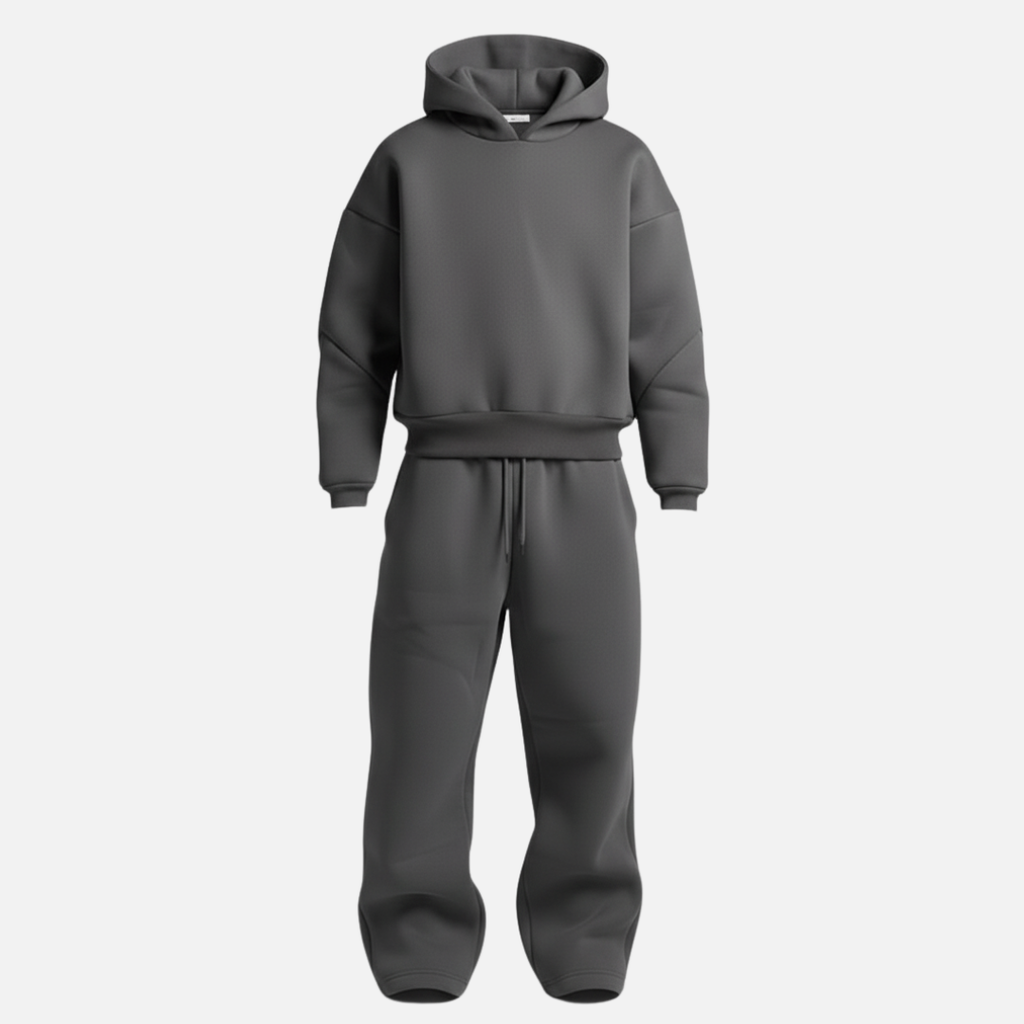 Oversized Hoodie Tracksuit Set Cotton-Blend Fleece Streetwear – Garven