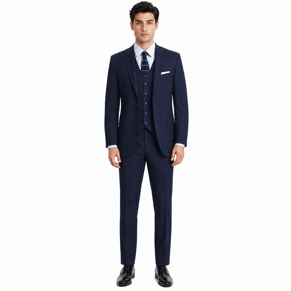 3-Piece Suit Men Single Breasted Notch Lapel Blazer Vest Trousers – Norval