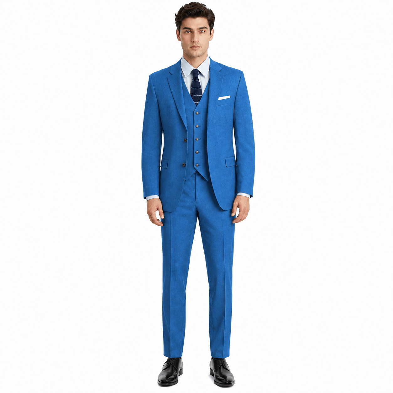 3-Piece Suit Men Single Breasted Notch Lapel Blazer Vest Trousers – Norval