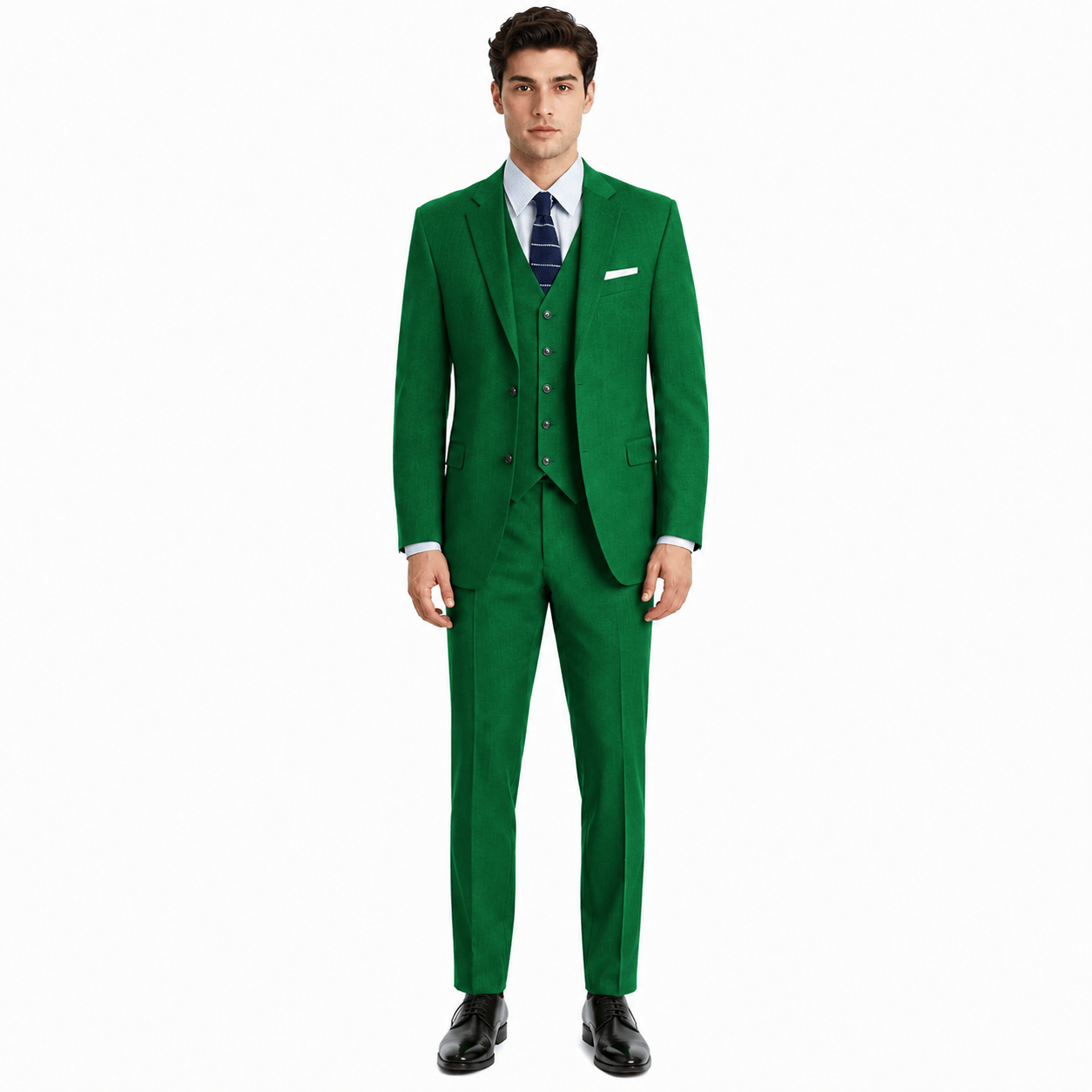 3-Piece Suit Men Single Breasted Notch Lapel Blazer Vest Trousers – Norval