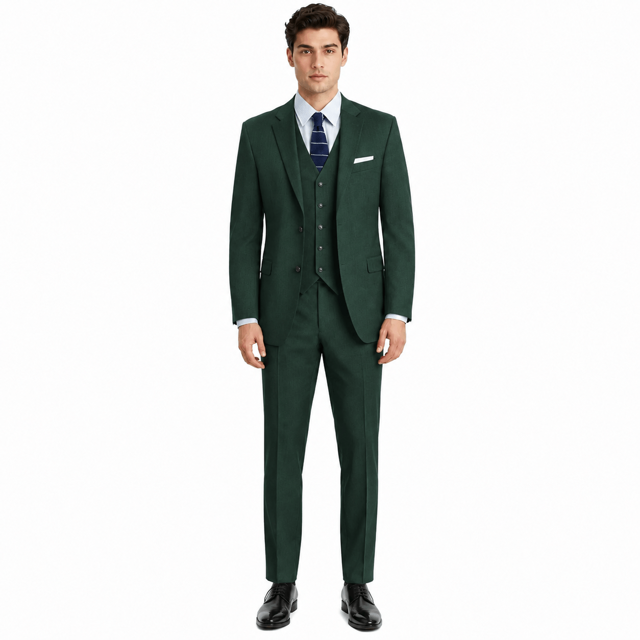 3-Piece Suit Men Single Breasted Notch Lapel Blazer Vest Trousers – Norval