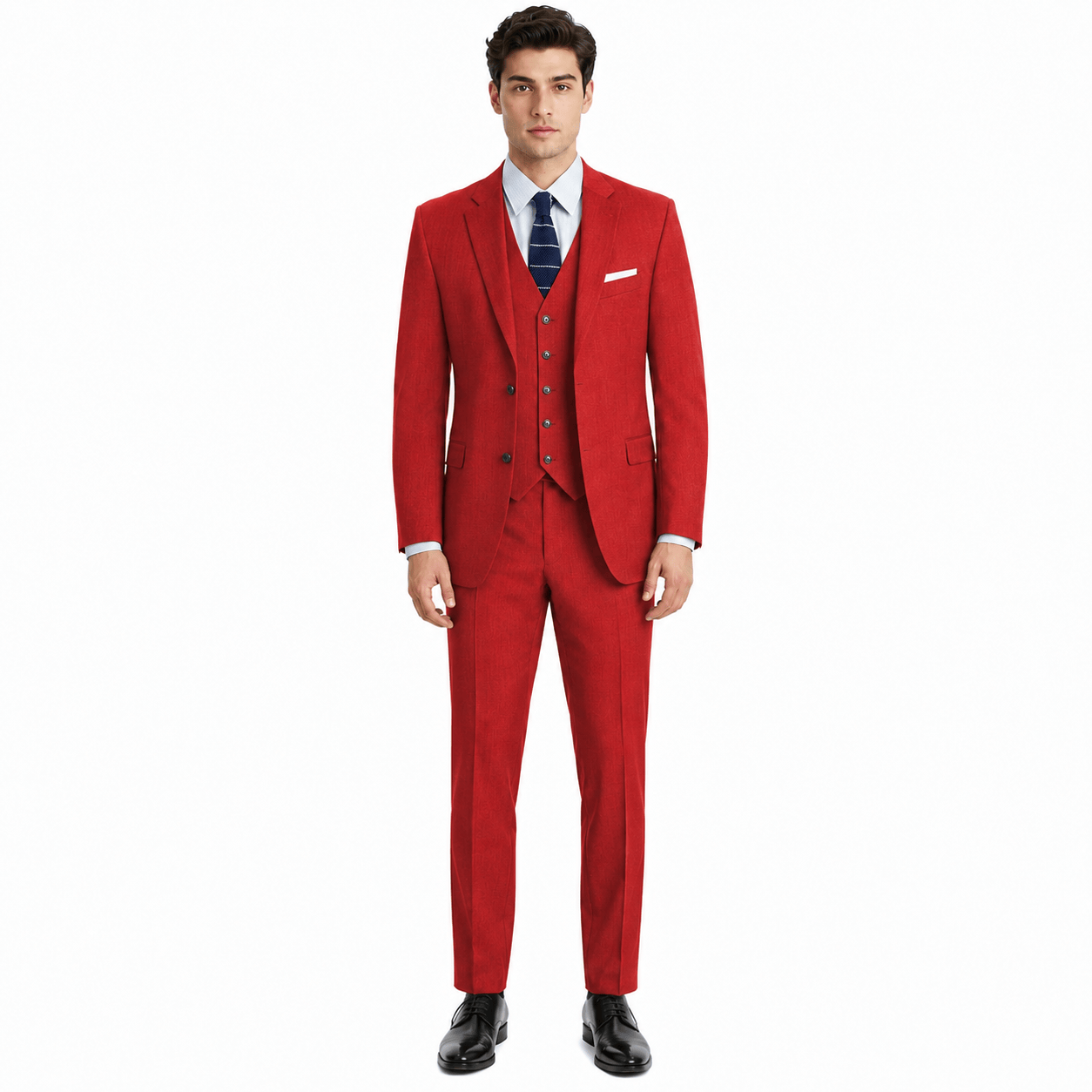 3-Piece Suit Men Single Breasted Notch Lapel Blazer Vest Trousers – Norval