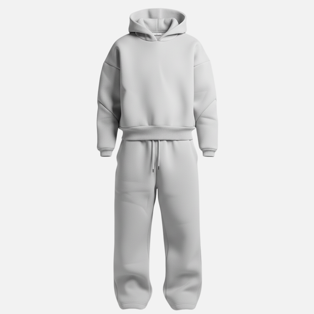 Oversized Hoodie Tracksuit Set Cotton-Blend Fleece Streetwear – Garven