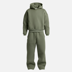 Oversized Hoodie Tracksuit Set Cotton-Blend Fleece Streetwear – Garven