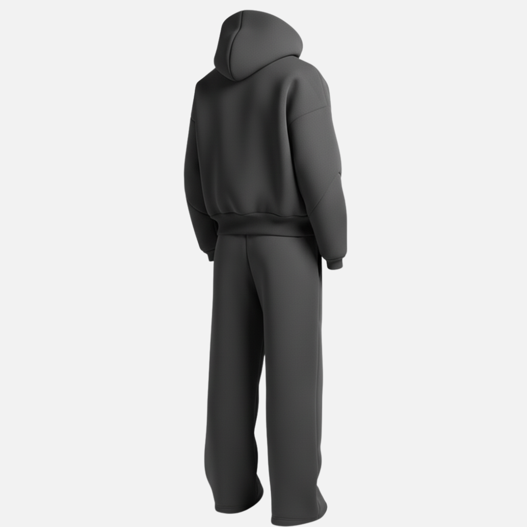 Oversized Hoodie Tracksuit Set Cotton-Blend Fleece Streetwear – Garven