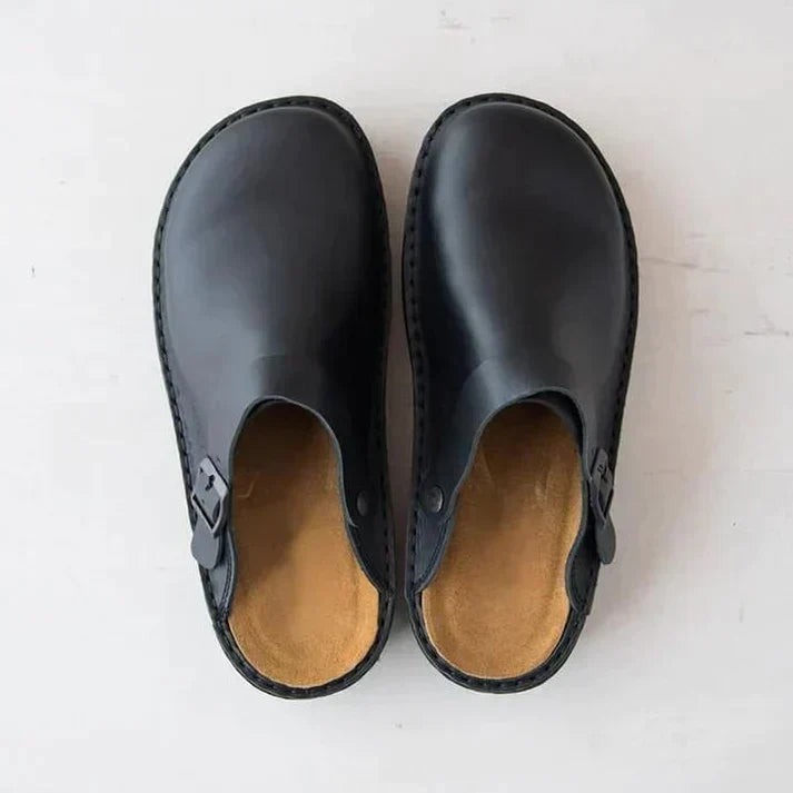 Leather Slip-On Clogs Orthopedic Insole Wide Fit – Marcon