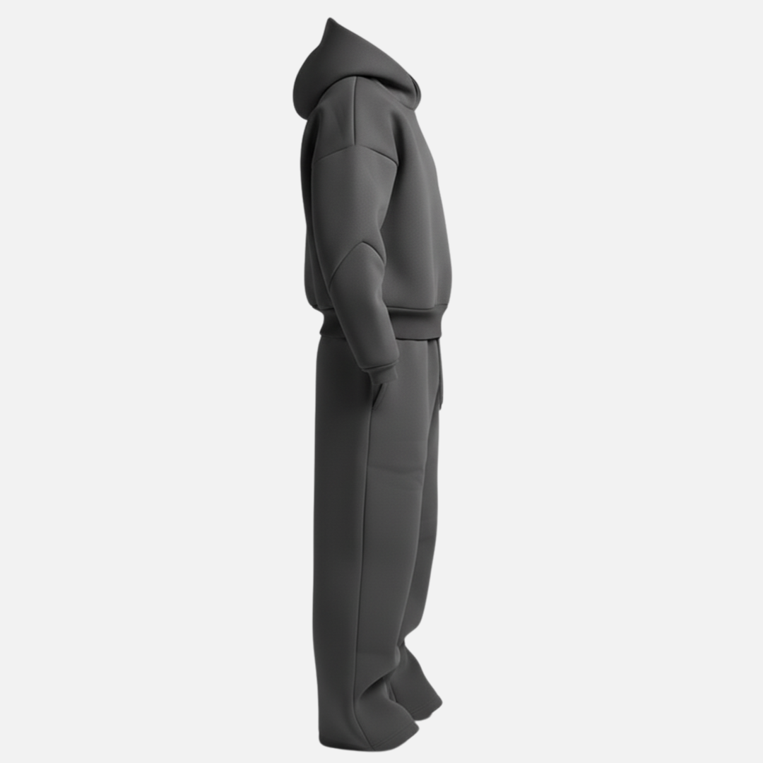 Oversized Hoodie Tracksuit Set Cotton-Blend Fleece Streetwear – Garven