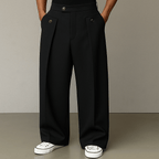Mens Pant Wide-Leg Pleated Woven – Narven
