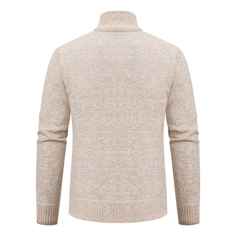 Blidex | Zip Up Knit Hoodie Cable Texture