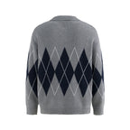 Beldon | Argyle Knit Sweater Structured Collar