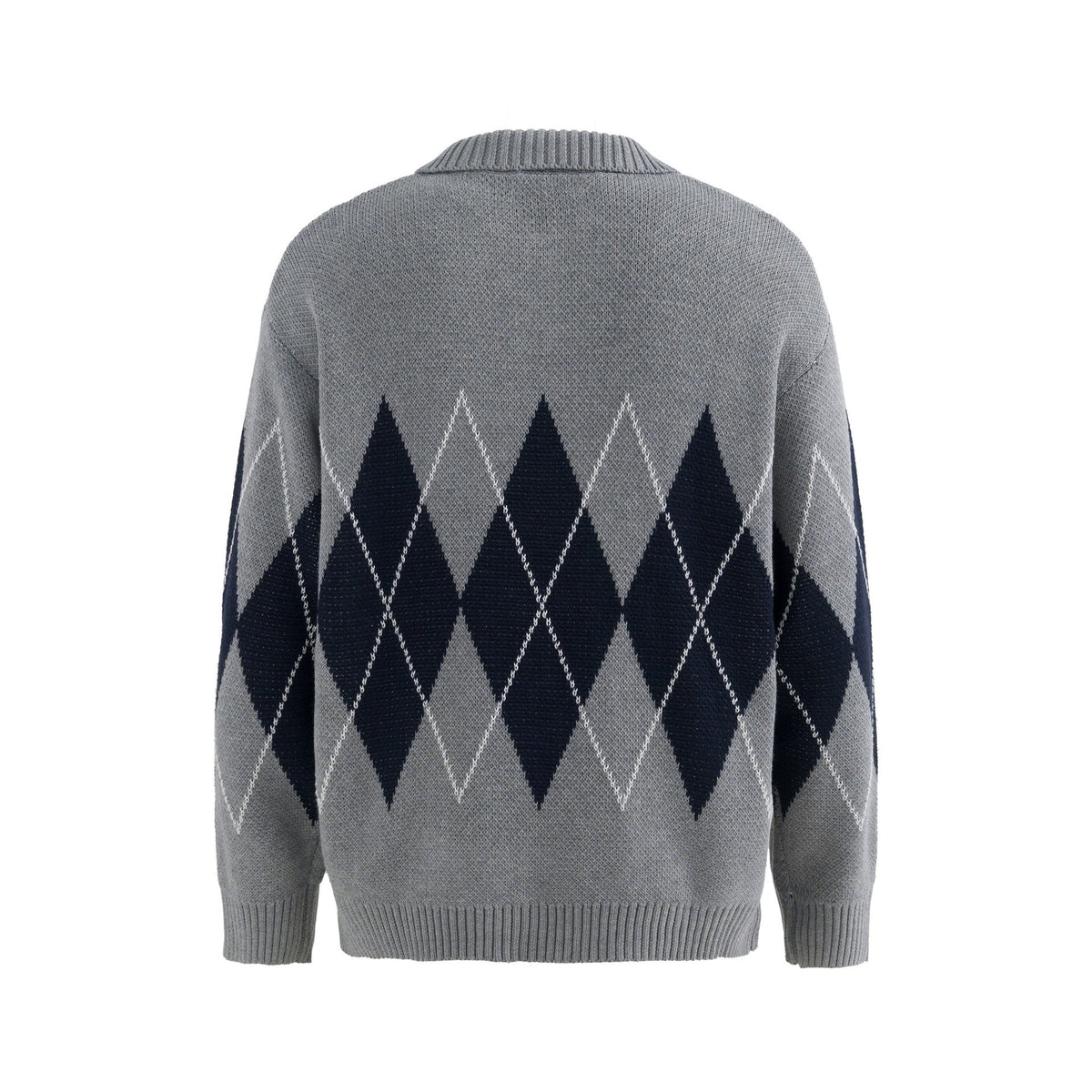 Beldon | Argyle Knit Sweater Structured Collar