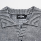 Beldon | Argyle Knit Sweater Structured Collar