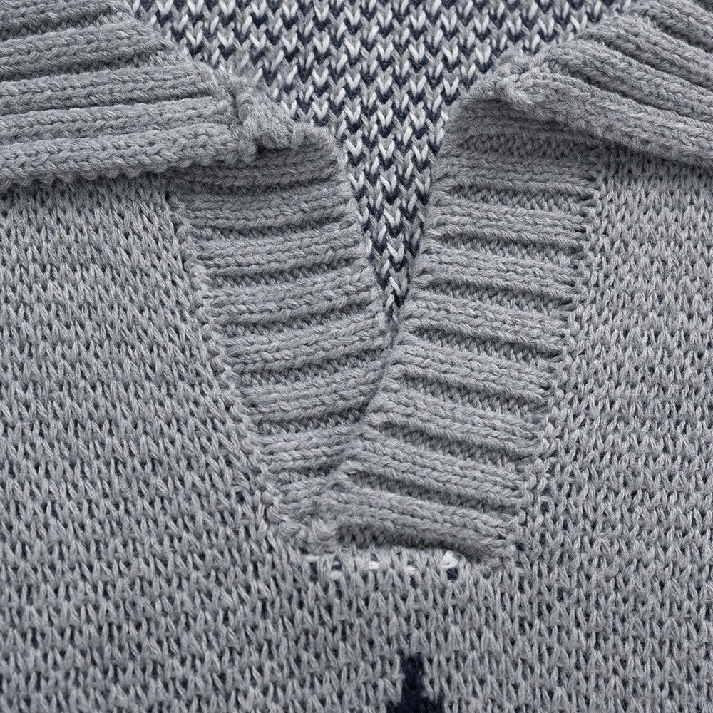 Beldon | Argyle Knit Sweater Structured Collar