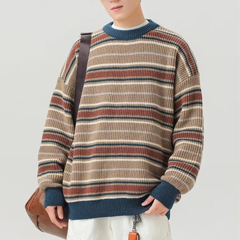 Cernex | Crewneck Sweater Ribbed Knit Drop Shoulder
