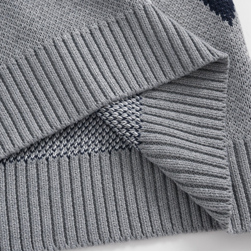 Beldon | Argyle Knit Sweater Structured Collar
