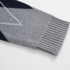 Beldon | Argyle Knit Sweater Structured Collar