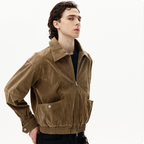 Chelron | Suede Aviator Jacket Full Zip