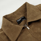 Chelron | Suede Aviator Jacket Full Zip