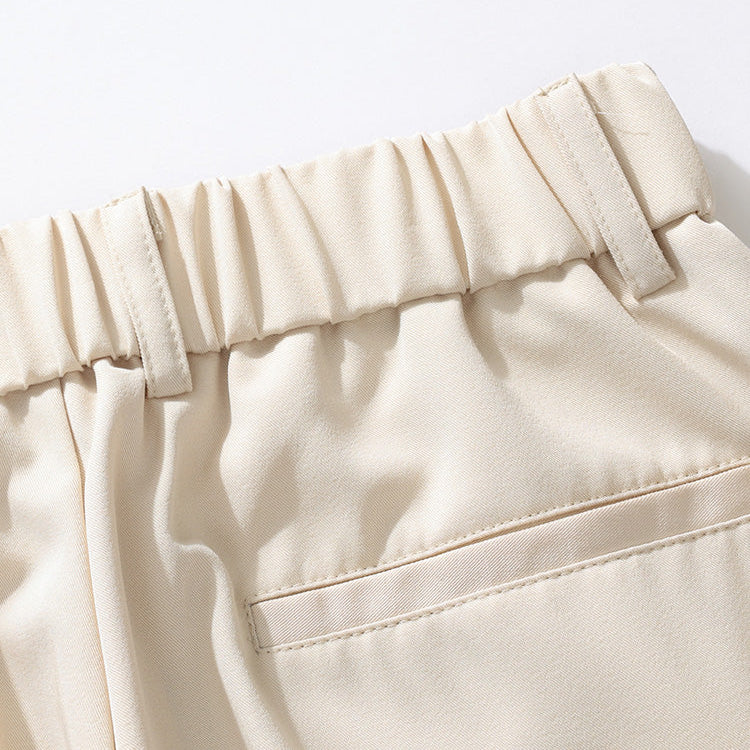 Pleated Dress Trousers Relaxed Fit Stretch Woven – Talver