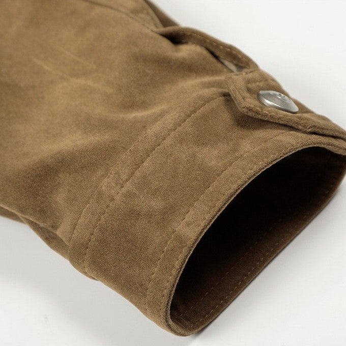 Chelron | Suede Aviator Jacket Full Zip