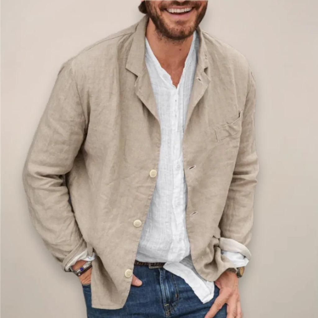 Linen Blazer Lightweight Open-Front – Vorsen