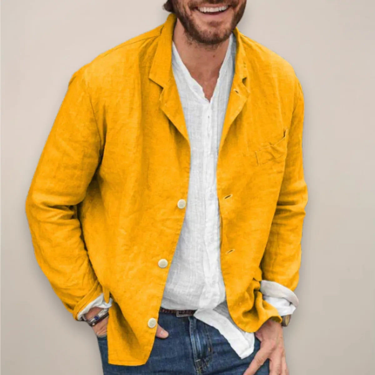 Linen Blazer Lightweight Open-Front – Vorsen