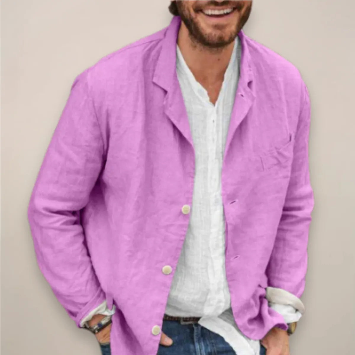 Linen Blazer Lightweight Open-Front – Vorsen